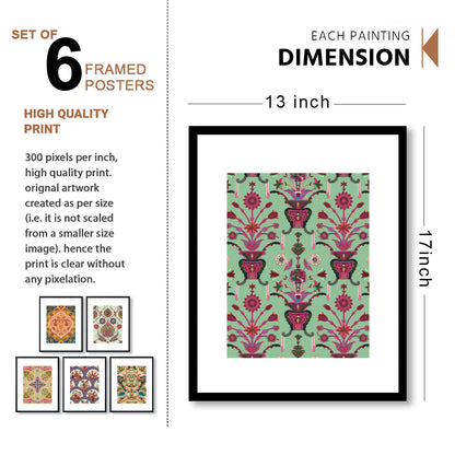 Vintage Pattern Art Wall Frame Set