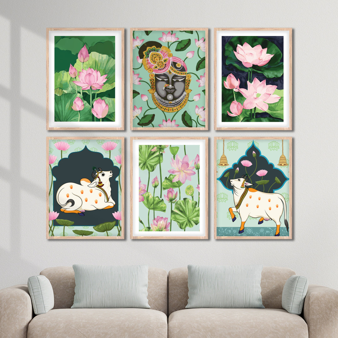 Lotus & Nandi Wall Frame Set
