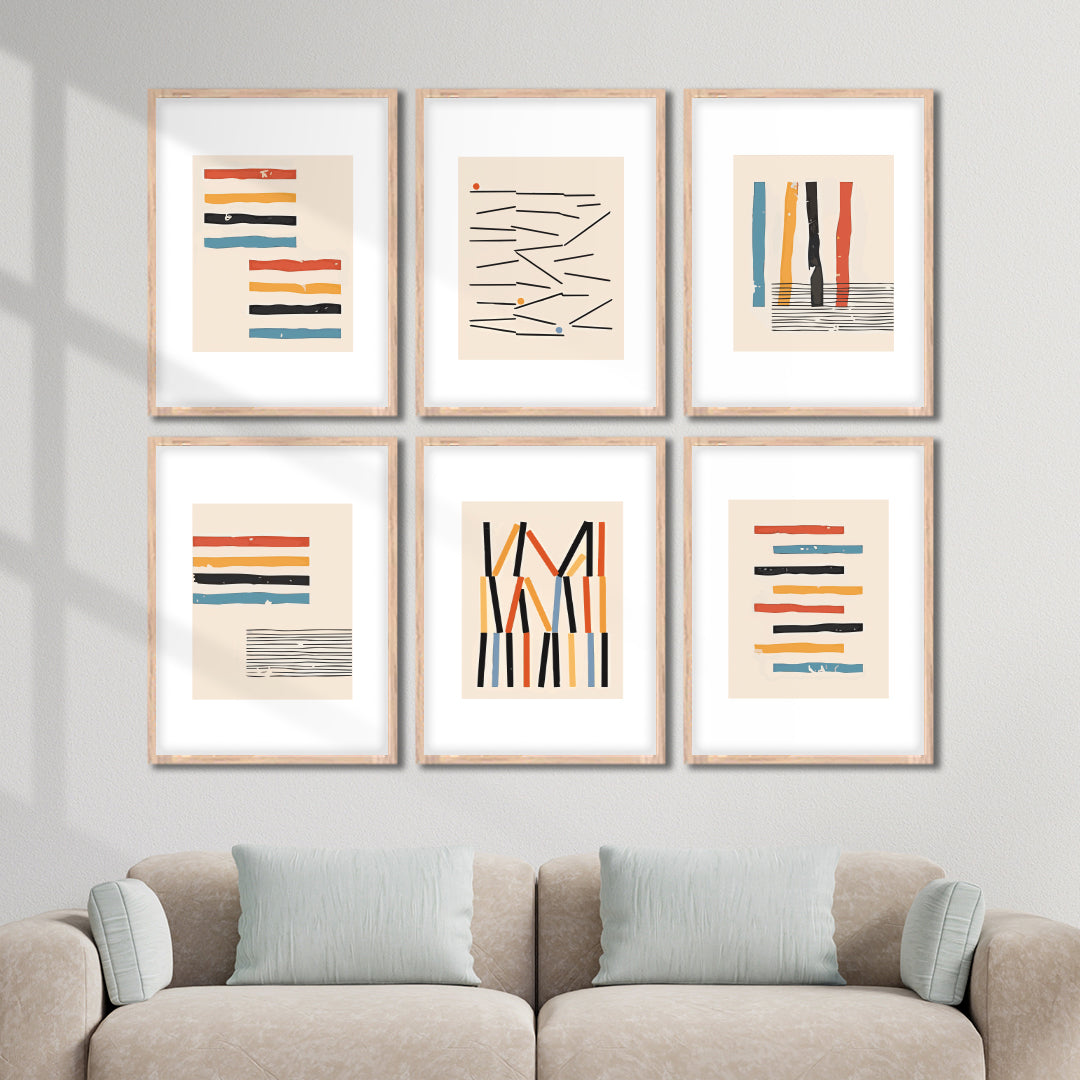Modern Line Abstracts Wall Frame Set