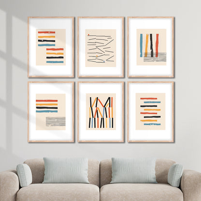 Modern Line Abstracts Wall Frame Set