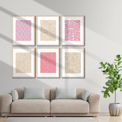 Geometric Pattern Wall Frame Set
