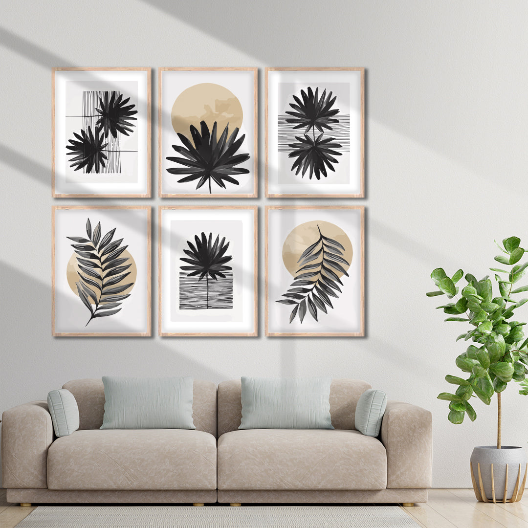 Neutral Botanical Wall Decor Set