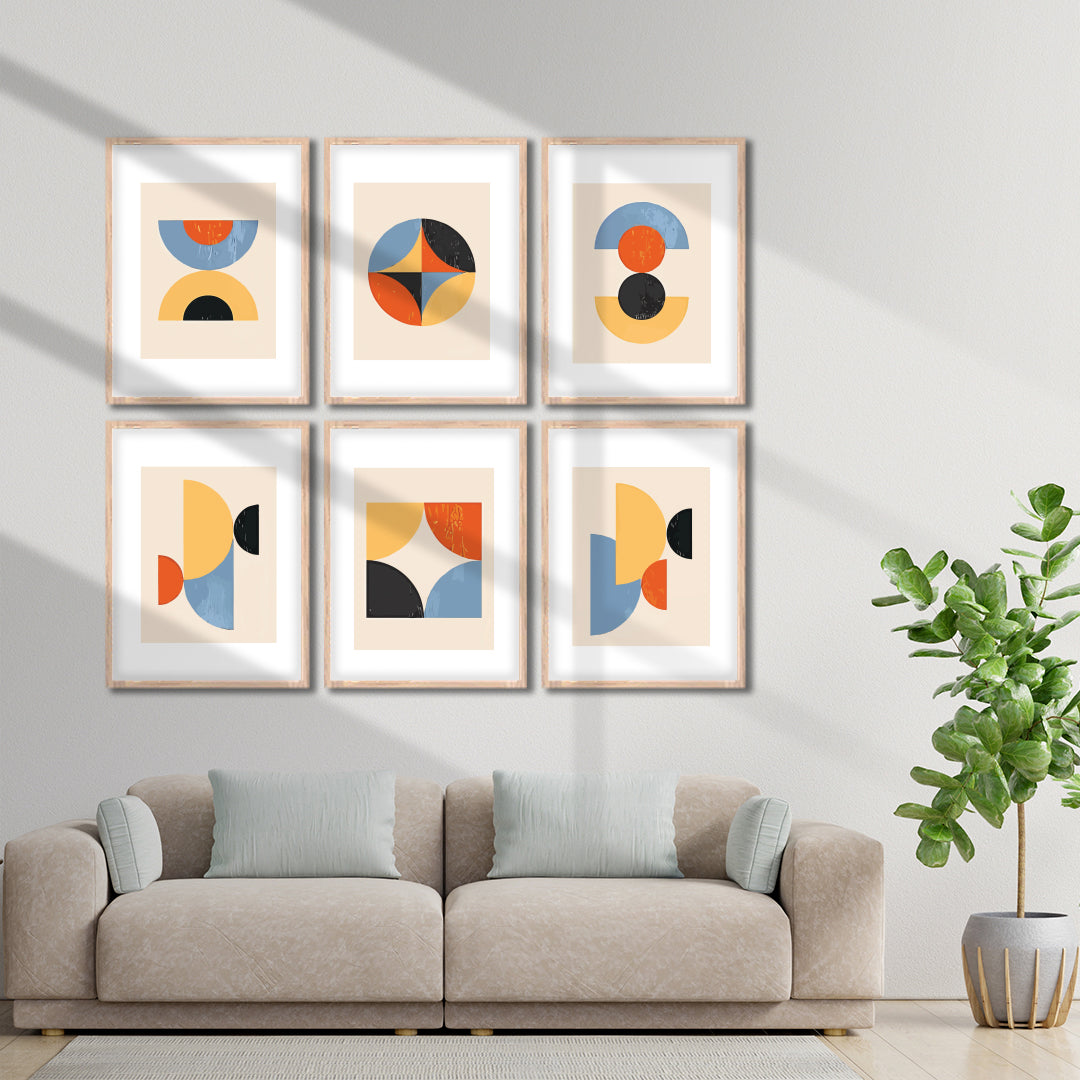 Geometric Modern Art Wall Frame Set