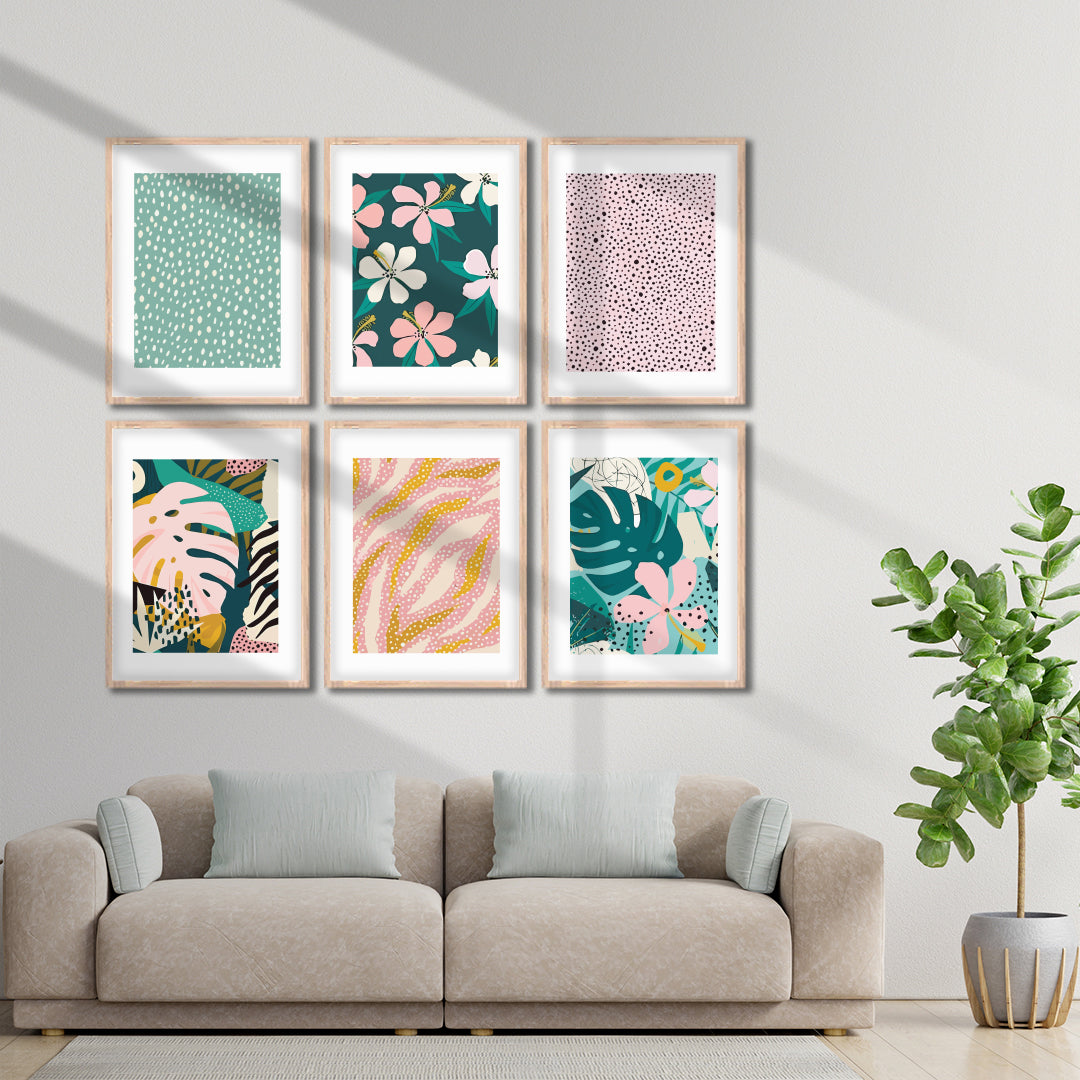 Tropical Pattern Wall Frame Set
