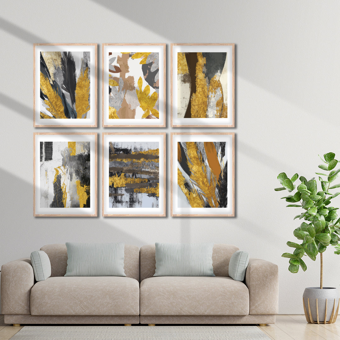 Gold Luxe Art Wall Frame Set