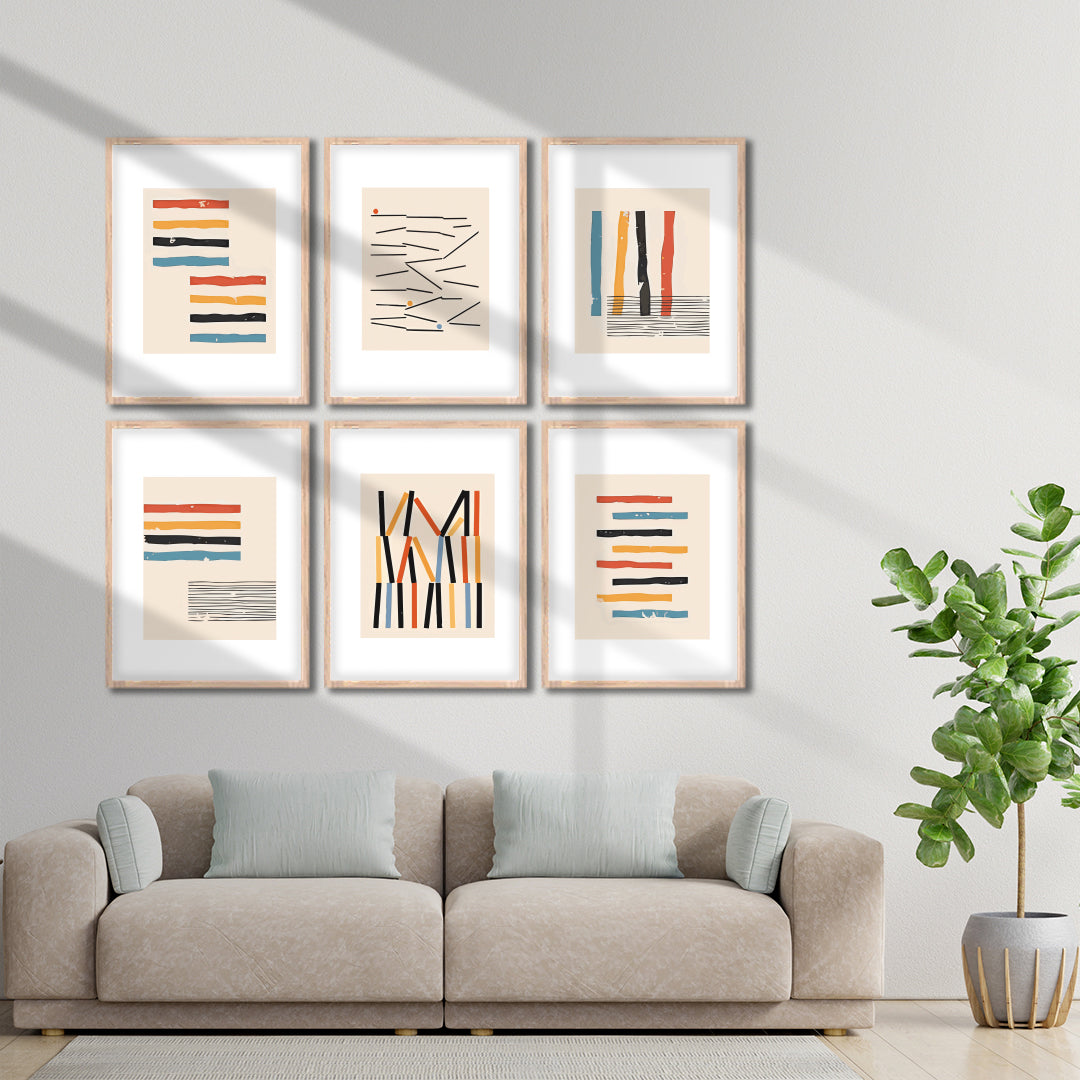Modern Line Abstracts Wall Frame Set