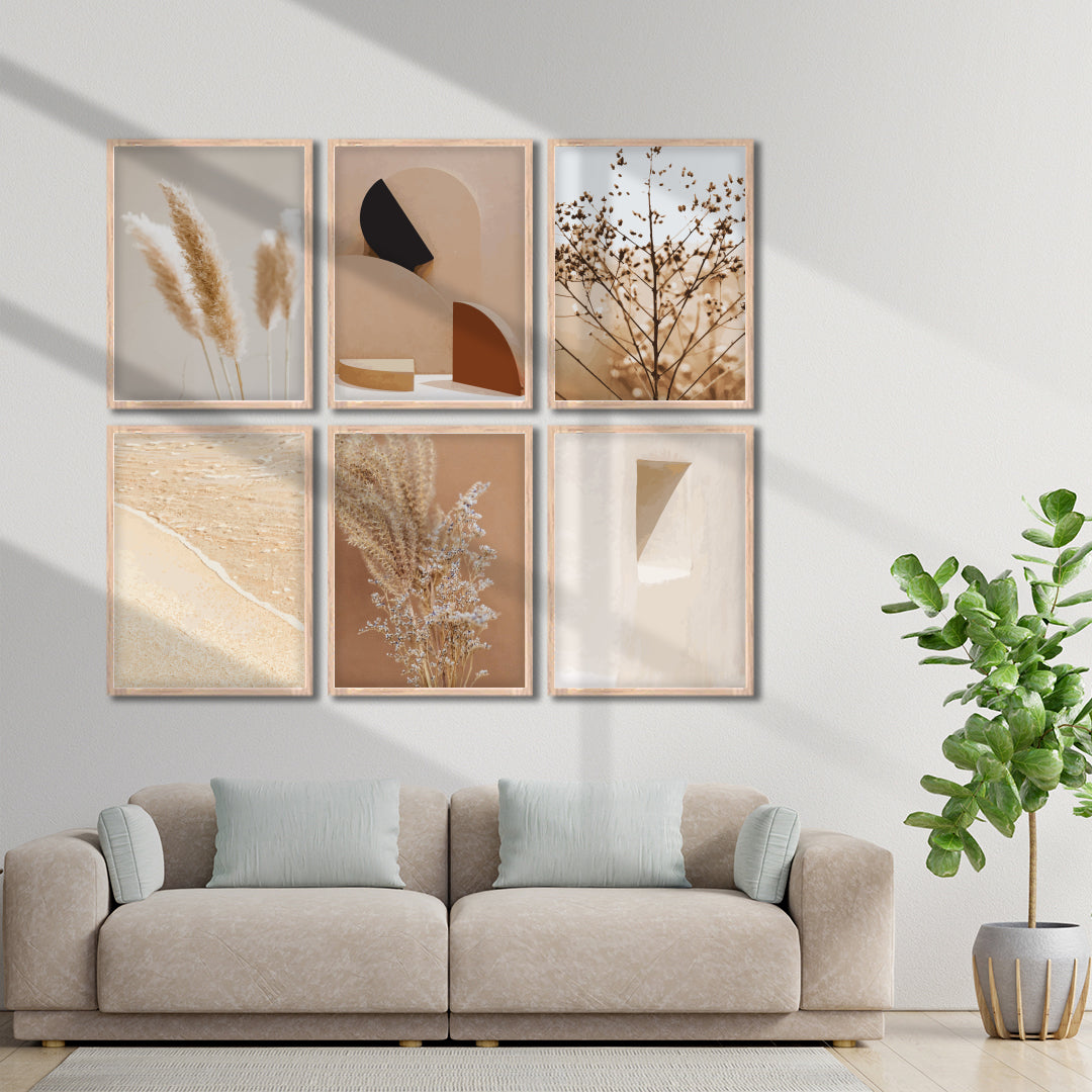 Beige Aesthetic Wall Frame Set