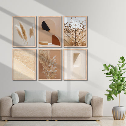Beige Aesthetic Wall Frame Set