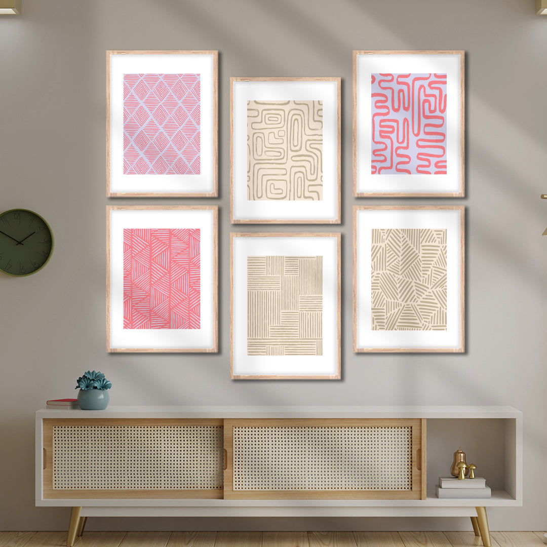 Geometric Pattern Wall Frame Set