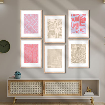 Geometric Pattern Wall Frame Set