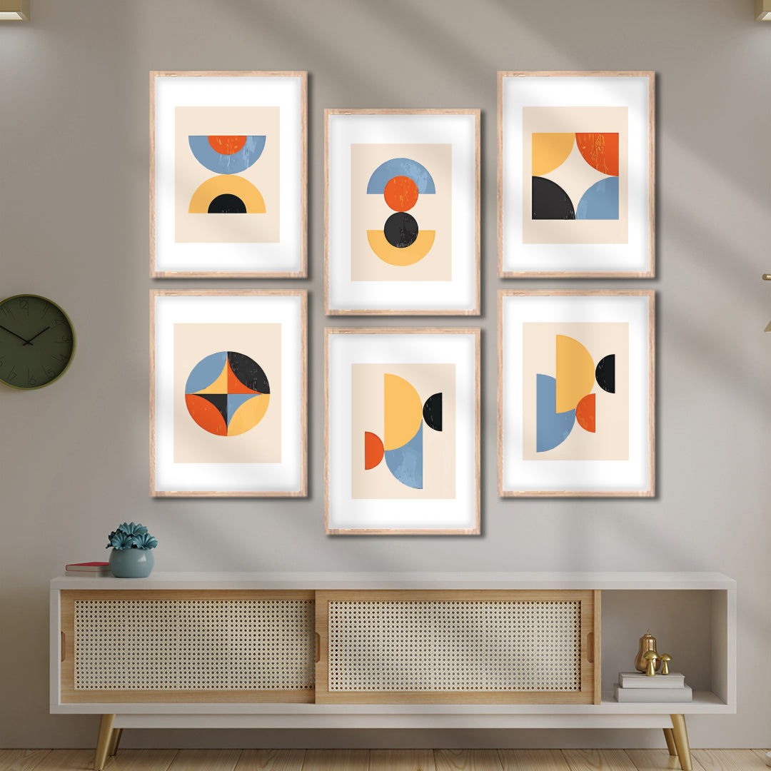 Geometric Modern Art Wall Frame Set