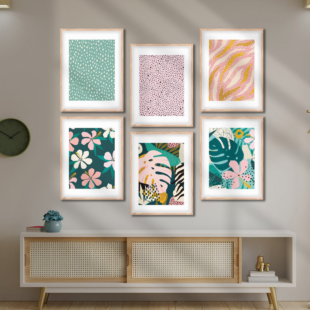 Tropical Pattern Wall Frame Set