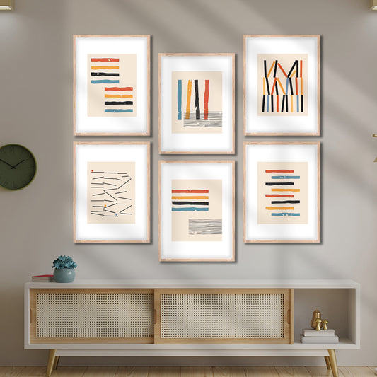 Modern Line Abstracts Wall Frame Set