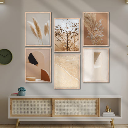 Beige Aesthetic Wall Frame Set