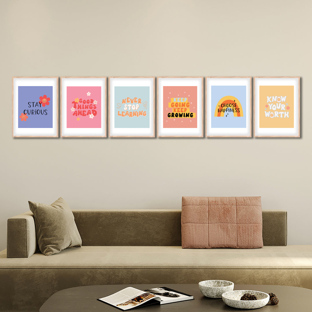 Playful Positivity Wall Frame Set