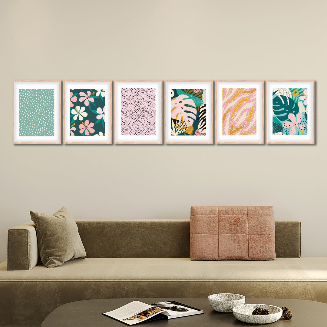 Tropical Pattern Wall Frame Set