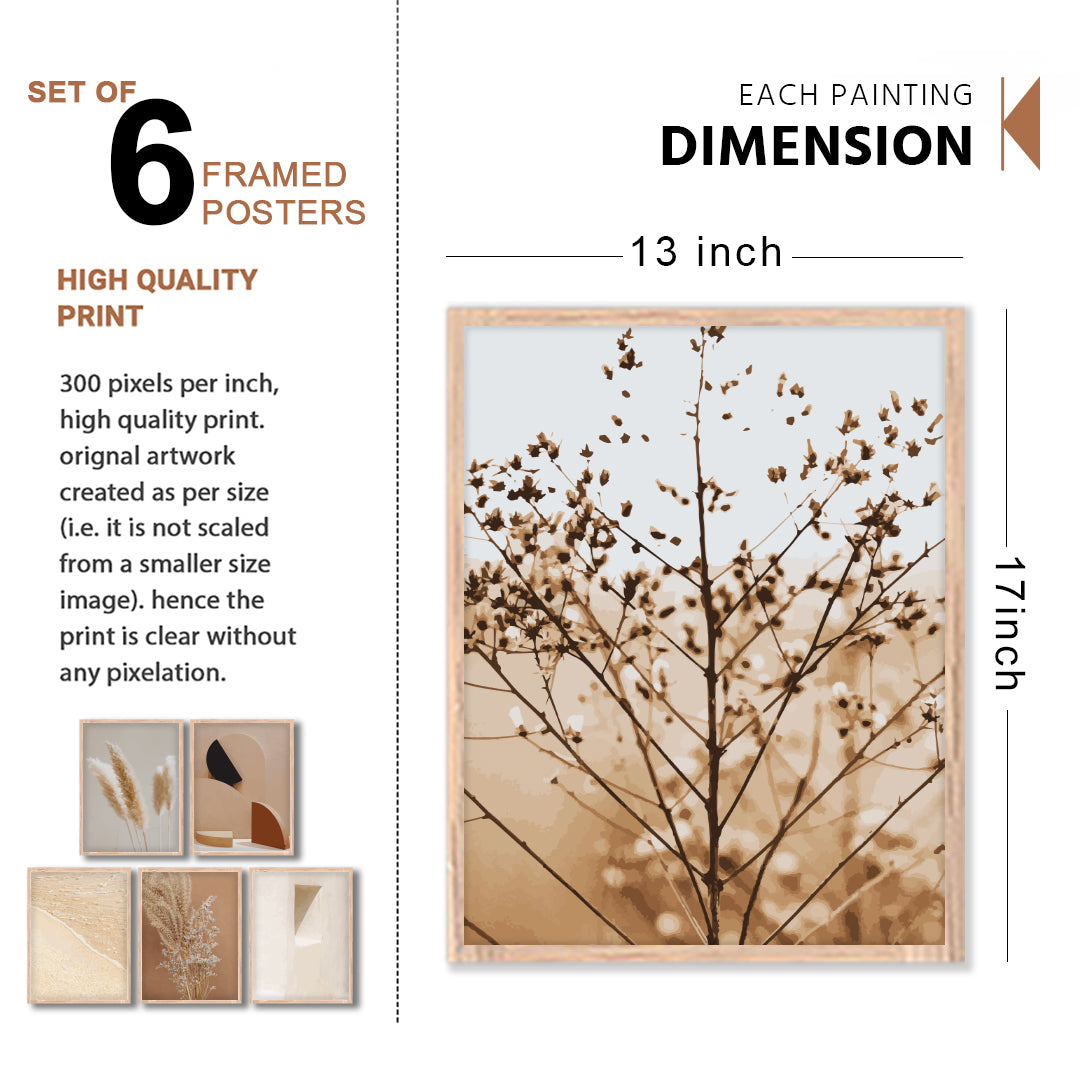 Beige Aesthetic Wall Frame Set
