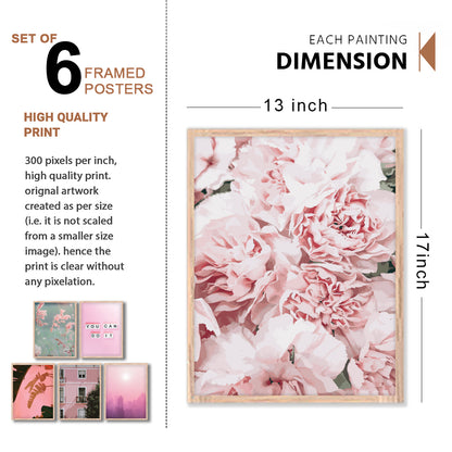 Pink Aesthetic Wall Frame Set