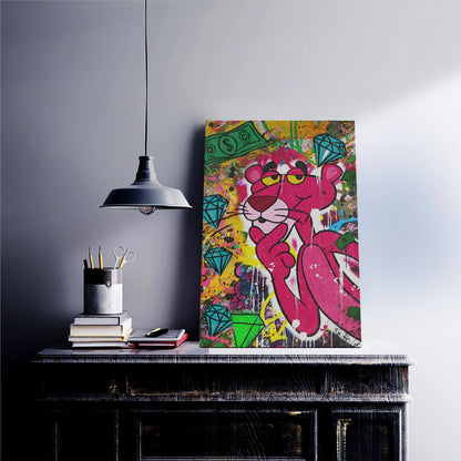 Pink Panther Graffiti Canvas