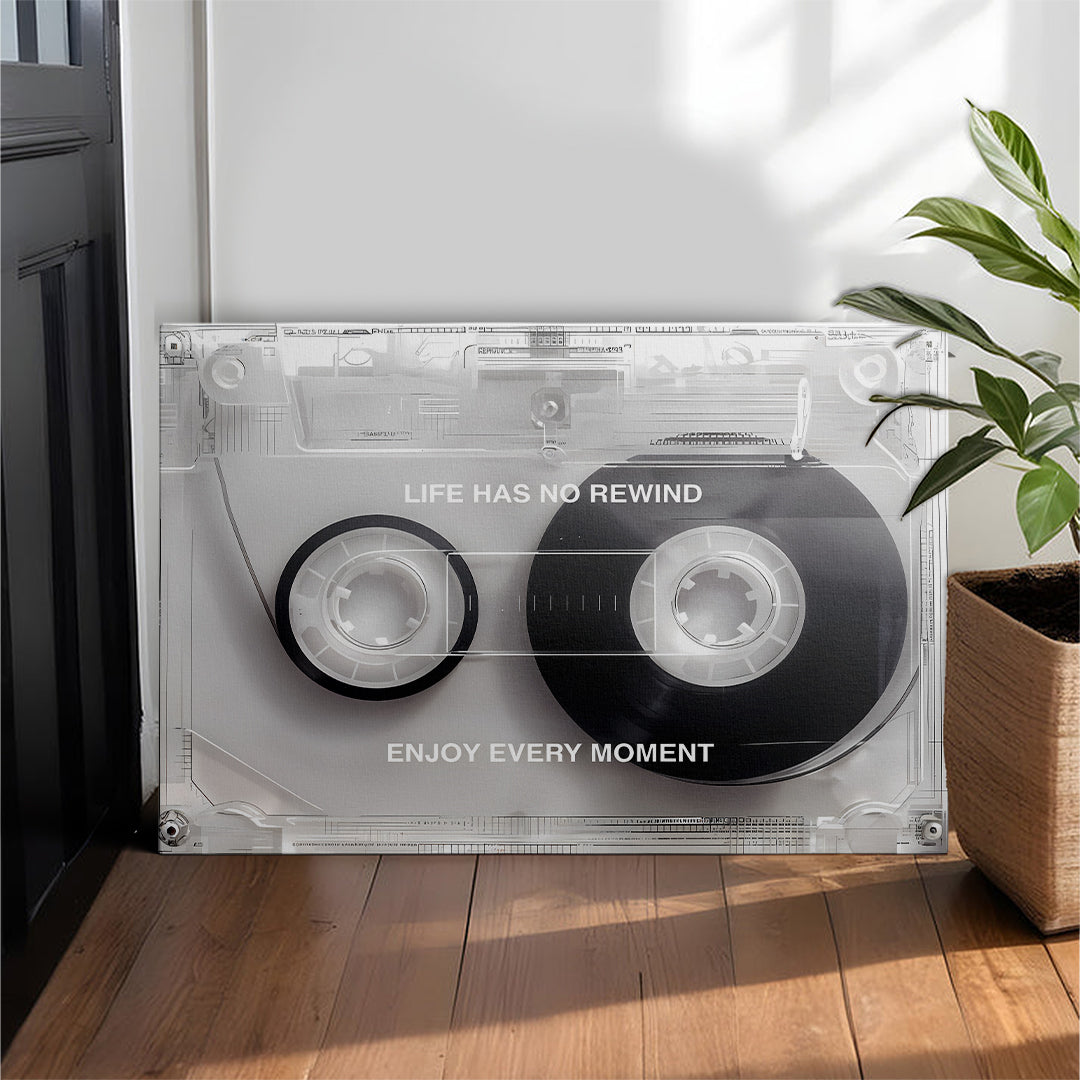 Clear Cassette Tape Art Print Wall Canvas