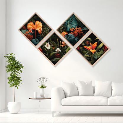 Midnight Tropics Diamond Wall Art Set