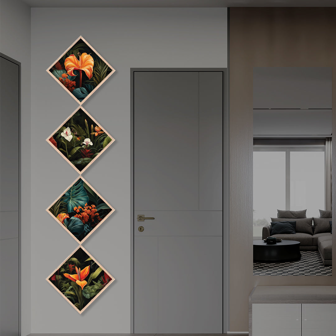 Midnight Tropics Diamond Wall Art Set
