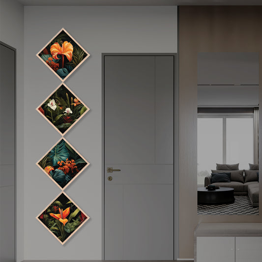 Midnight Tropics Diamond Wall Art Set