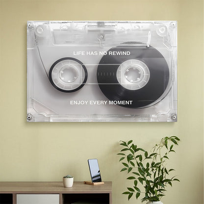 Clear Cassette Tape Art Print Wall Canvas
