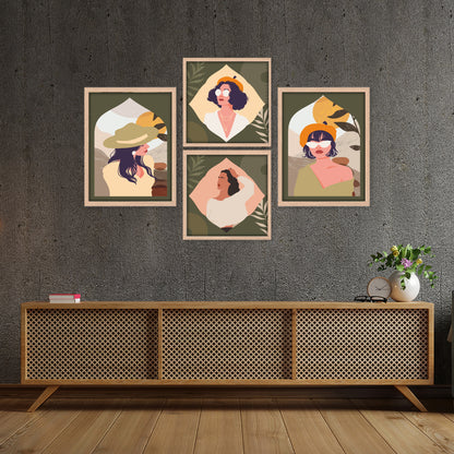 Aesthetic Women Wall Set