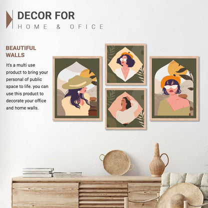 Aesthetic Women Wall Set