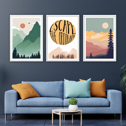 Escape the Ordinary Trio Wall Frame Set