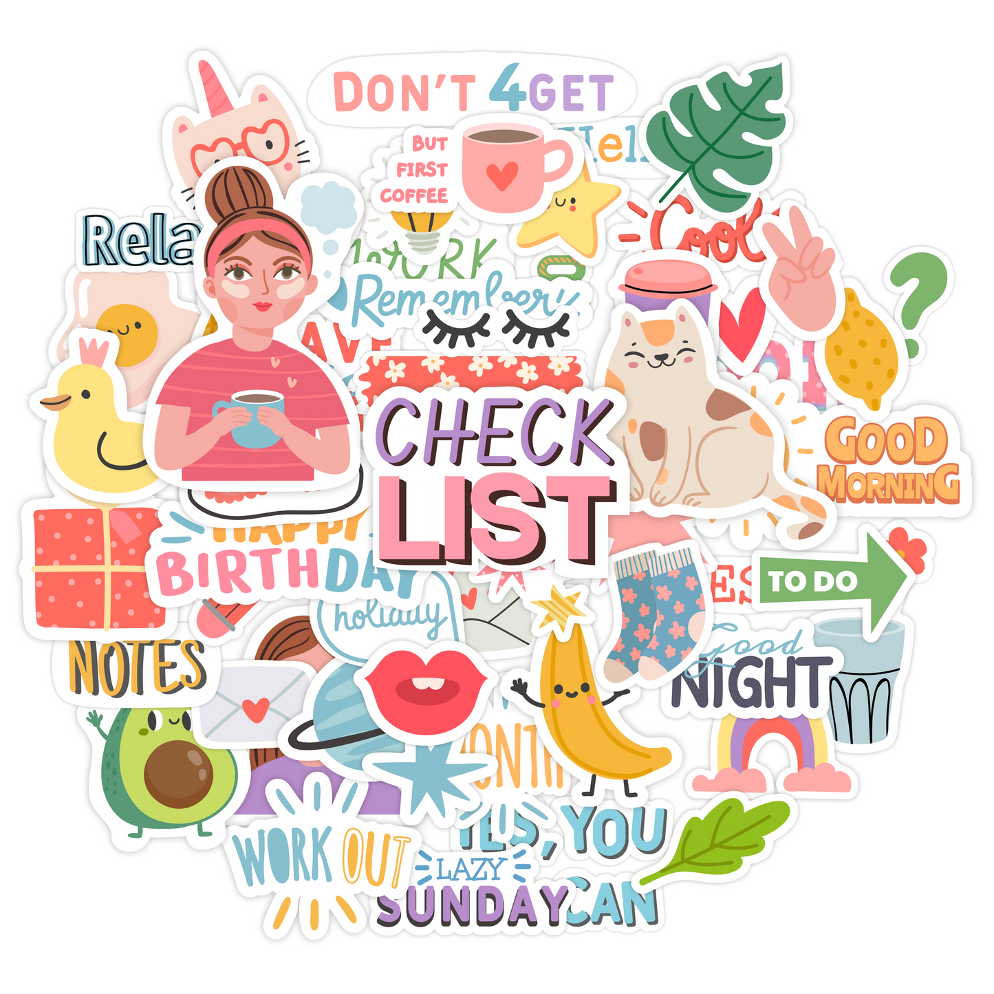 Cute Planner & Organization Sticker Pack