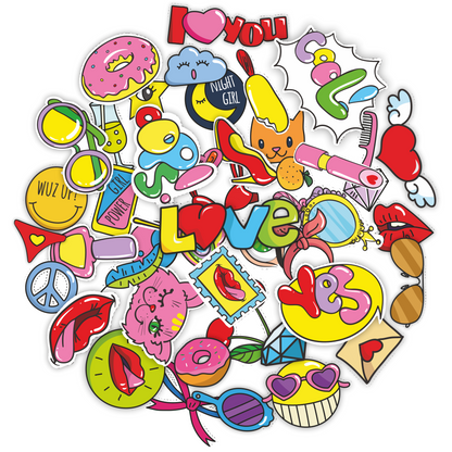 Fun Retro Pop Art Sticker Pack