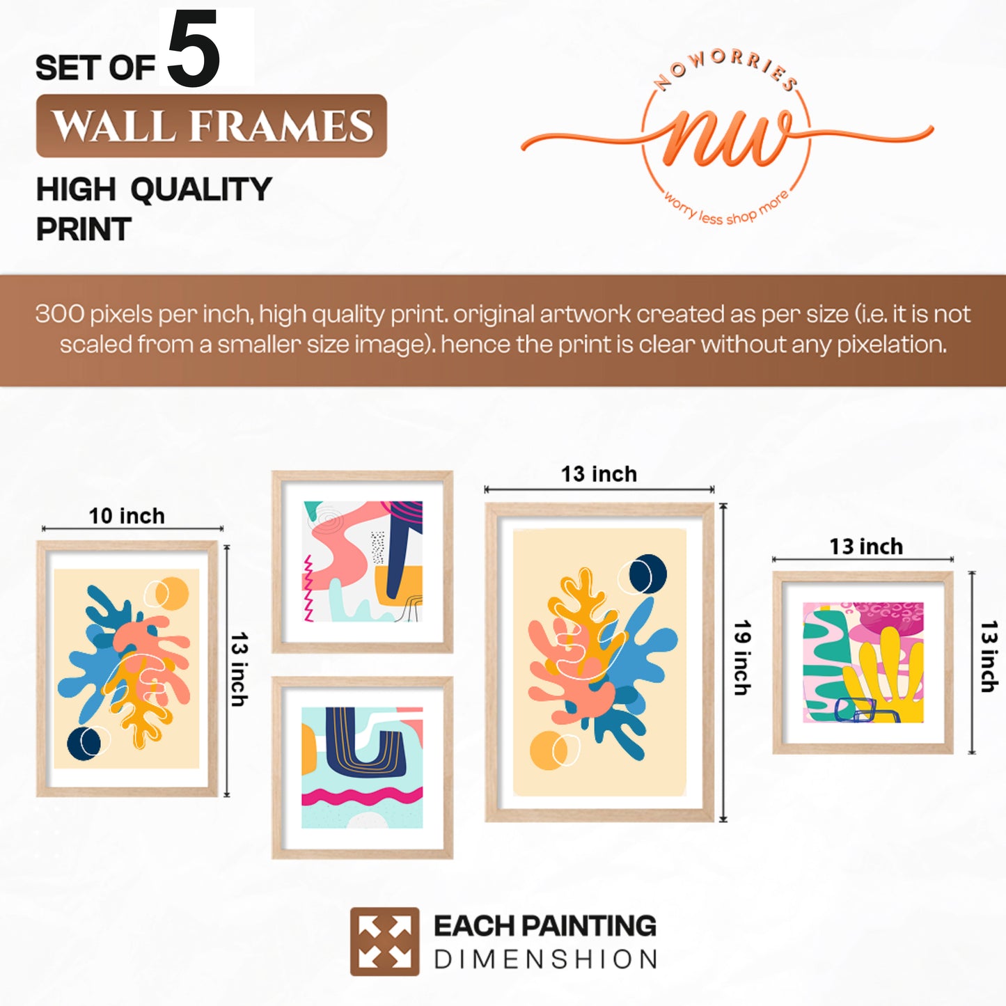 Artistic Wall Frame Set of 5