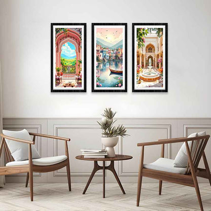 Pastel Oasis Frame Set of 3