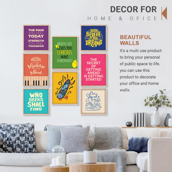 Motivational Quotes Wall Frames