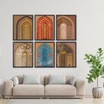 Set of 6 Black 9 Wall Frames
