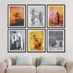 Black 4 Wall Frames
