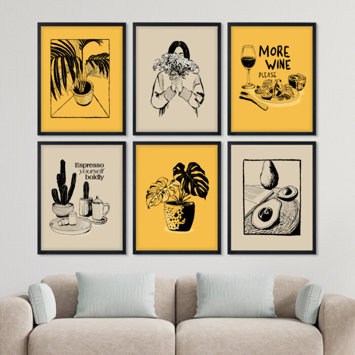 Black 5 Wall Frames