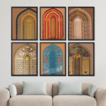 Set of 6 Black 9 Wall Frames