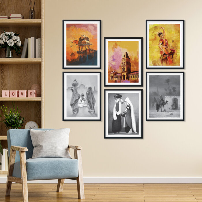 Black 4 Wall Frames