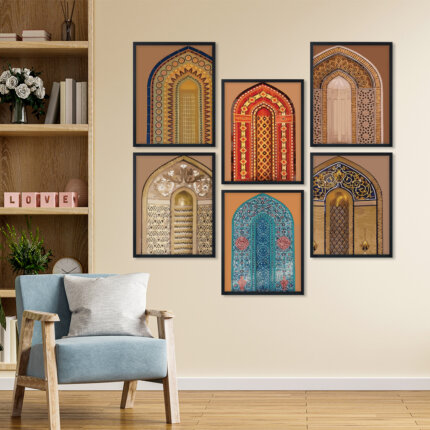 Set of 6 Black 9 Wall Frames
