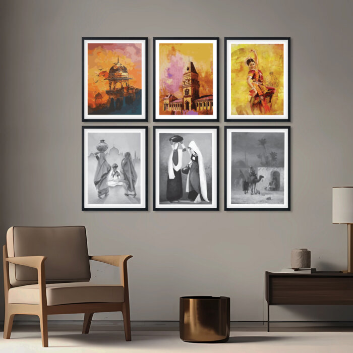 Black 4 Wall Frames