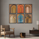 Set of 6 Black 9 Wall Frames