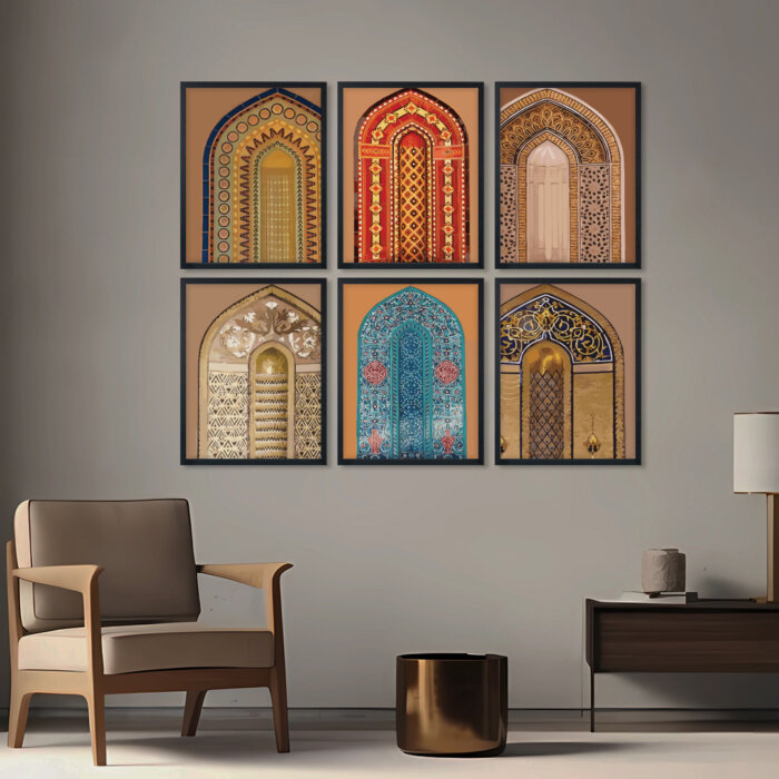 Set of 6 Black 9 Wall Frames