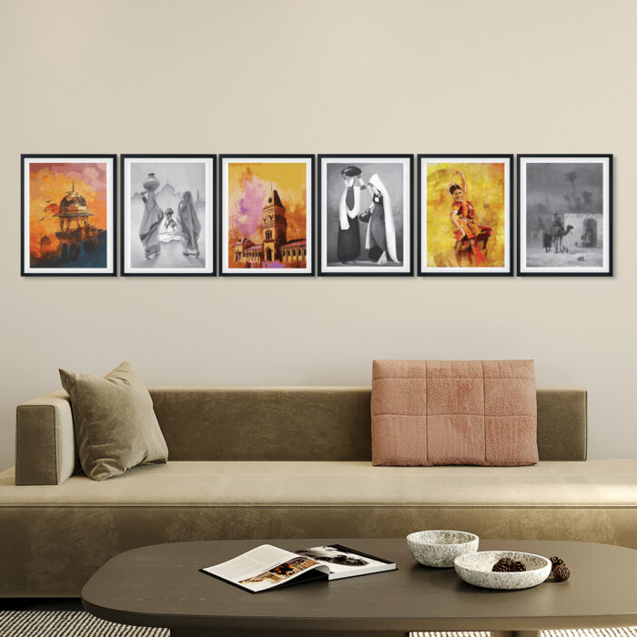 Black 4 Wall Frames