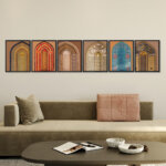 Set of 6 Black 9 Wall Frames