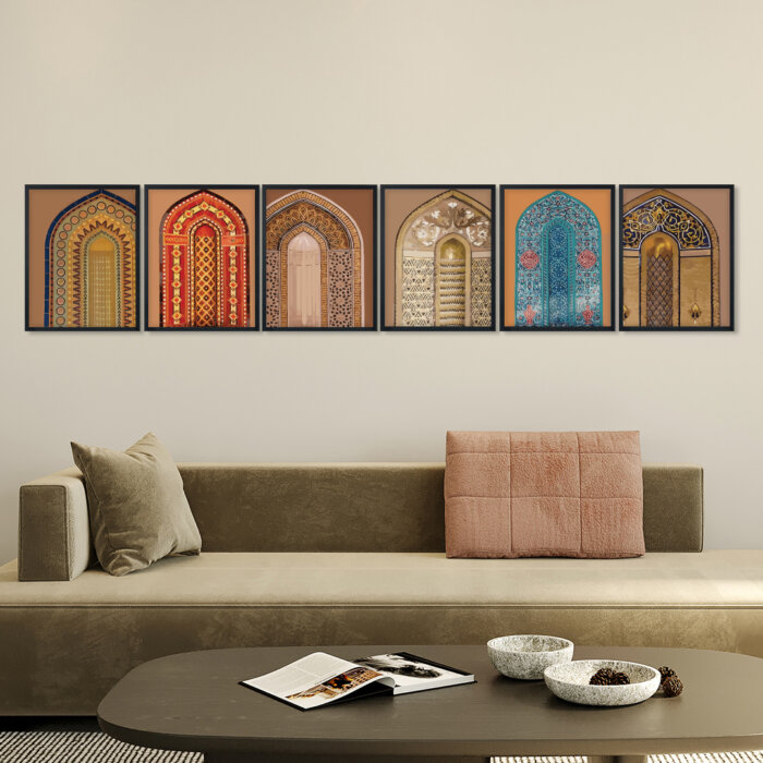 Set of 6 Black 9 Wall Frames