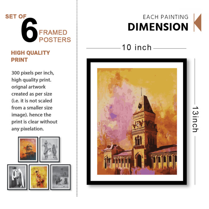 Black 4 Wall Frames