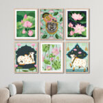 Set of 6 Brown 2 Wall Frames